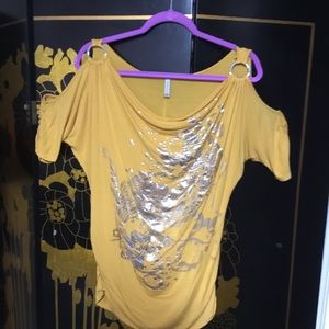 Mustard Top XL silver foil